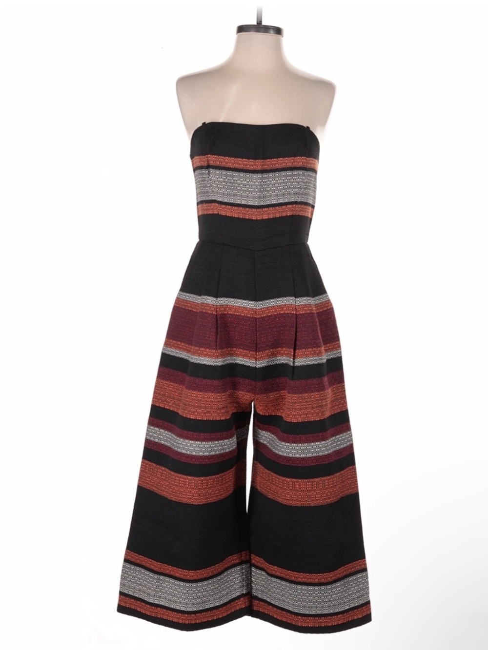 ANTHROPOLOGIE Corey Lynn Calter NWT Nina Cropped Jumpsuit Tapestry Stripe Size 2 - Picture 4 of 5
